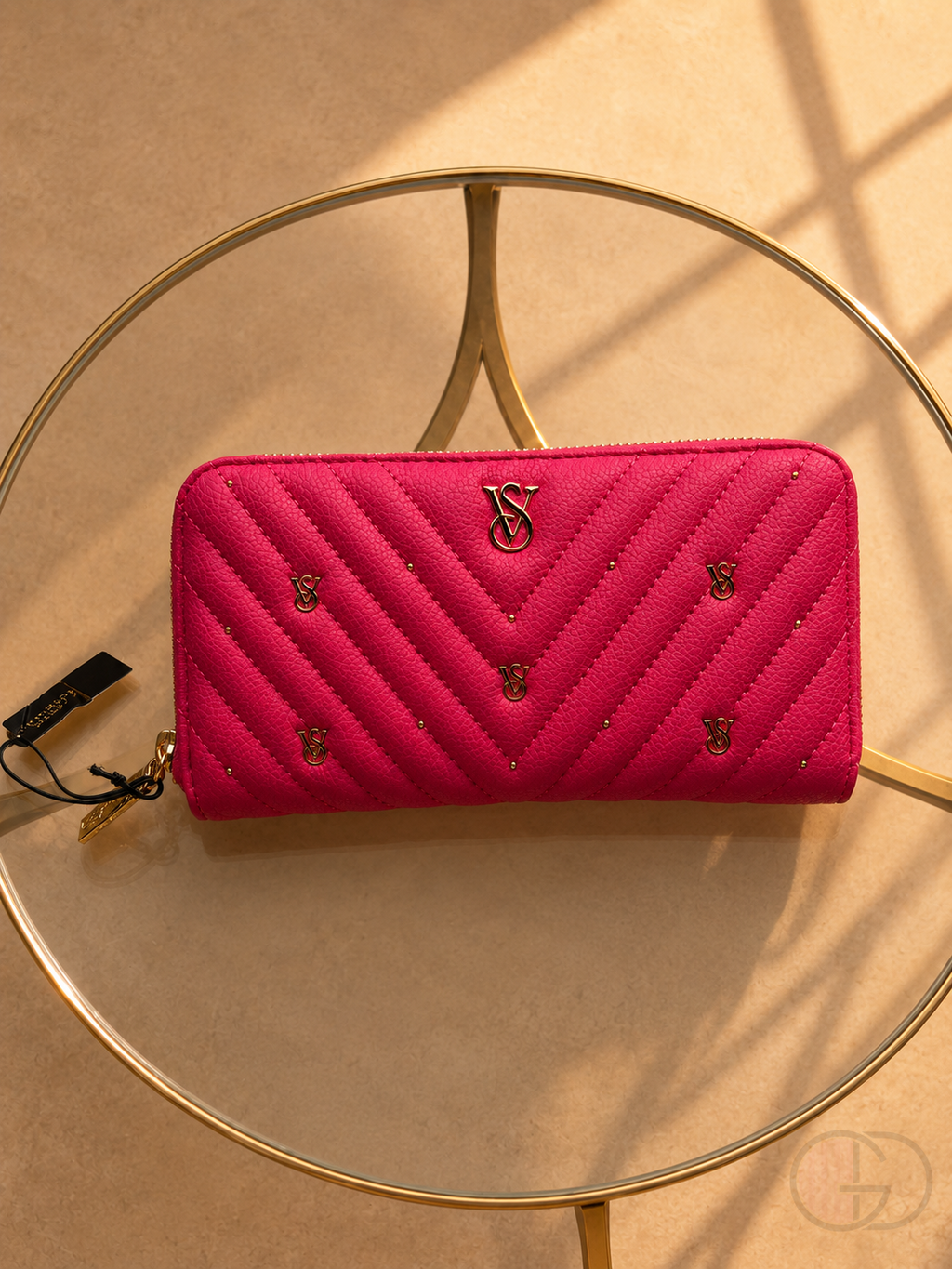 Billetera V'S Fucsia Matelaseada con Cierre