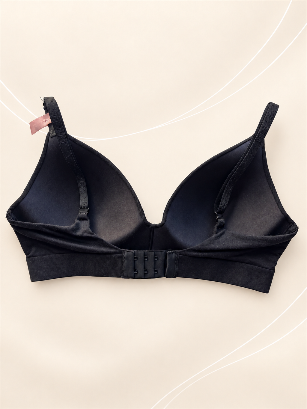 Corpiño V'S negro con detalle de strass — dorso auténtico