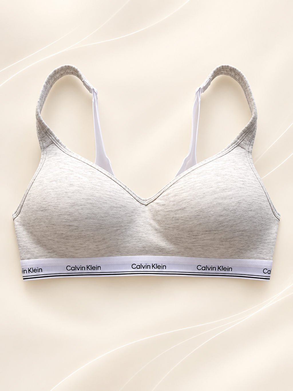 Corpiño Calvin Klein gris claro — frente