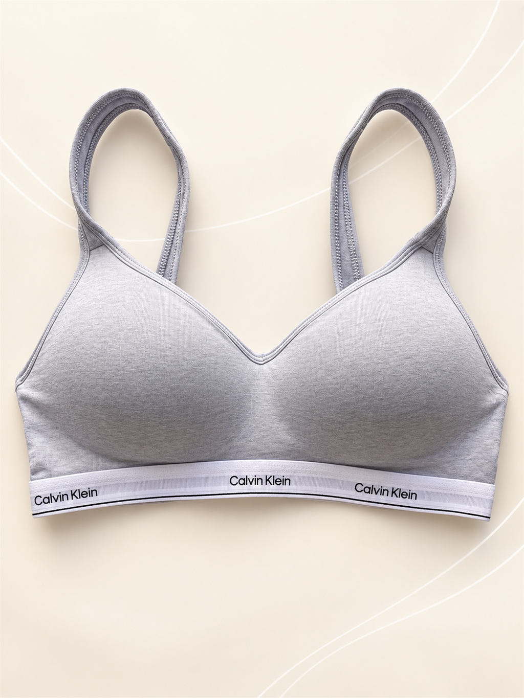 Corpiño Calvin Klein gris melange — frente