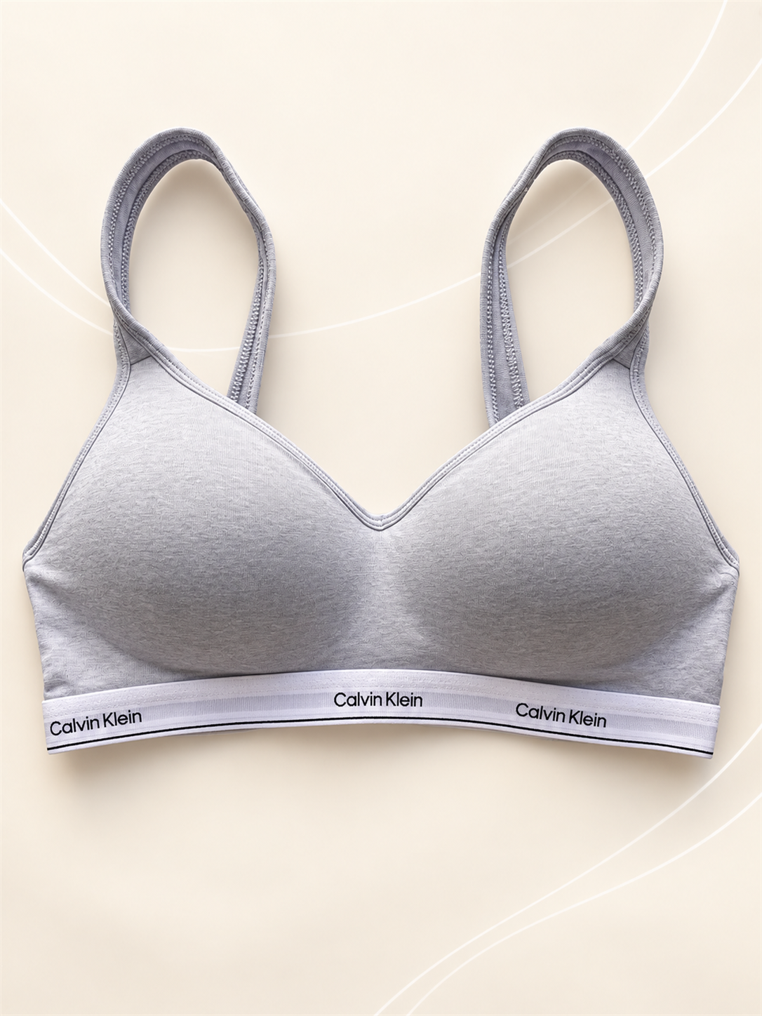 Corpiño Calvin Klein gris melange — frente