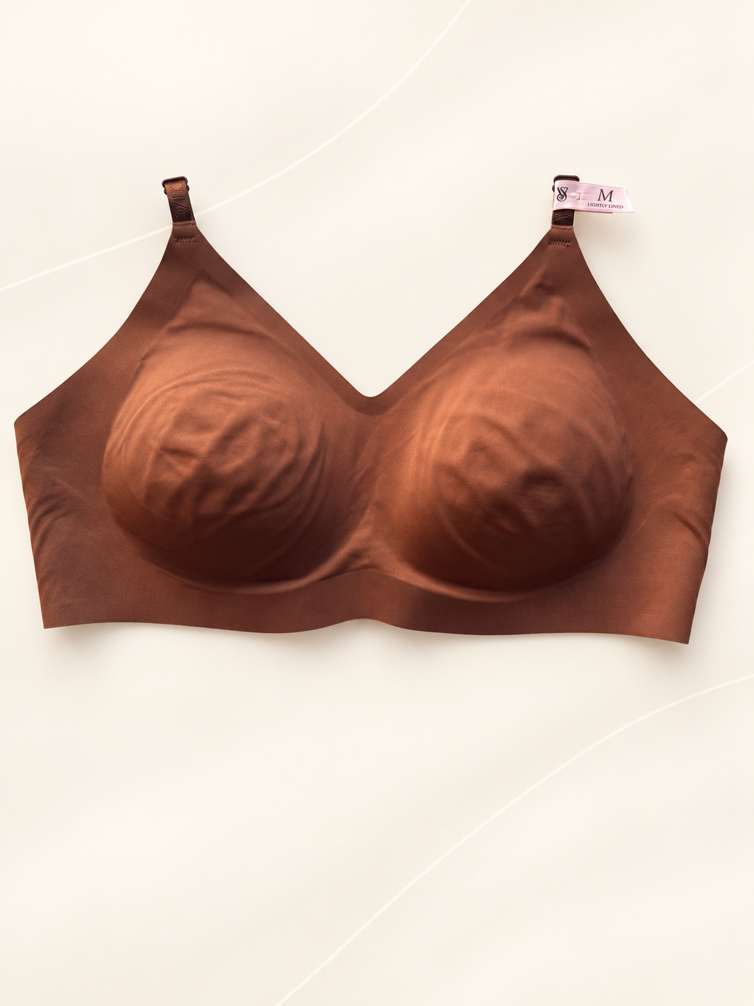 Corpiño marrón seamless — frente