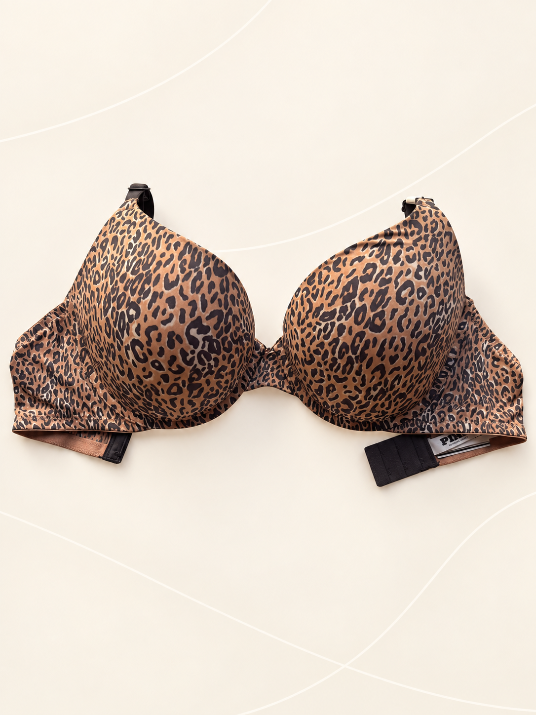 Corpiño V'S PINK animal print con aro — frente