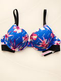 Corpiño V'S PINK azul floral con aro — frente