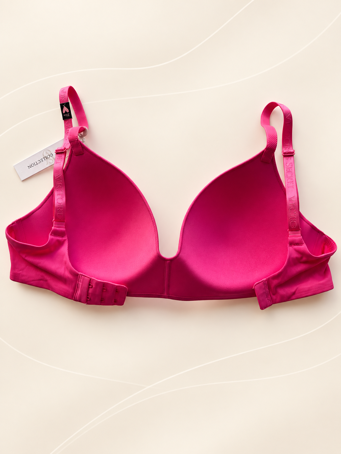 Corpiño V'S PINK fucsia sin aro — dorso