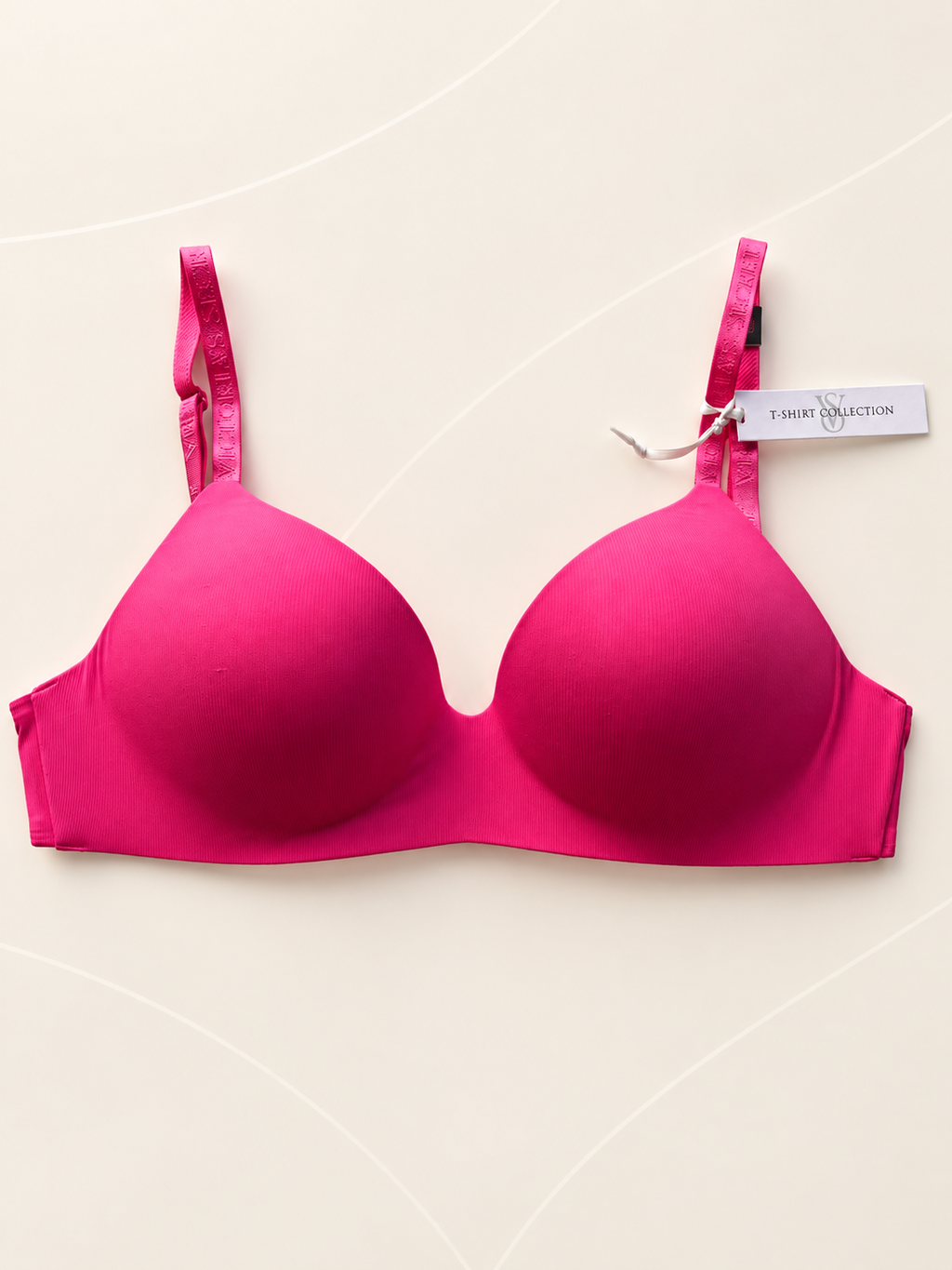 Corpiño V'S PINK fucsia sin aro — frente