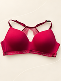 Corpiño V'S fucsia con espalda de encaje — frente
