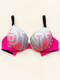 Corpiño V'S PINK fucsia con estampa gráfica — frente