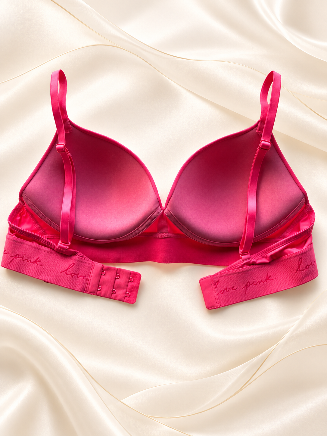Corpiño V'S PINK fucsia sin aro — dorso