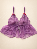 Corpiño PINK púrpura de encaje — frente