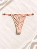 Frente de Panti V'S rosa nude con tiras ajustables