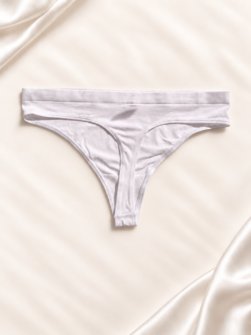Dorso de Panti V'S blanco con cintura logo rosa