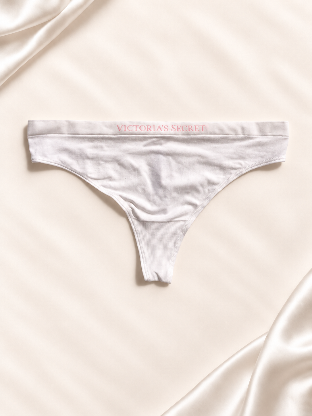 Frente de Panti V'S blanco con cintura logo rosa