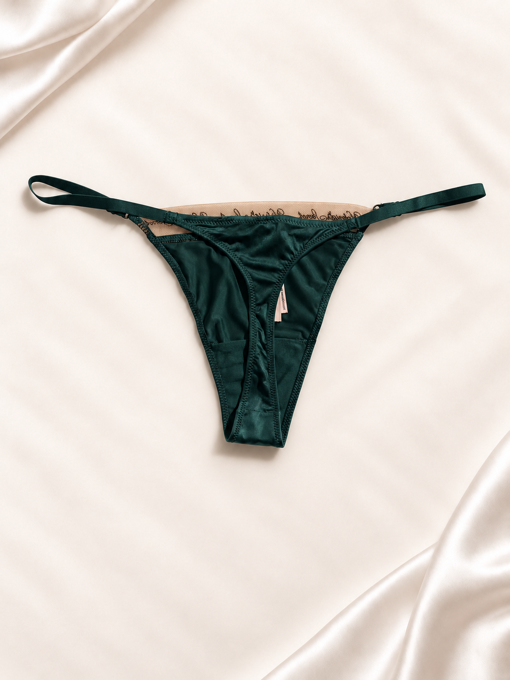 Dorso de Panti V'S verde oscuro con banda de tul