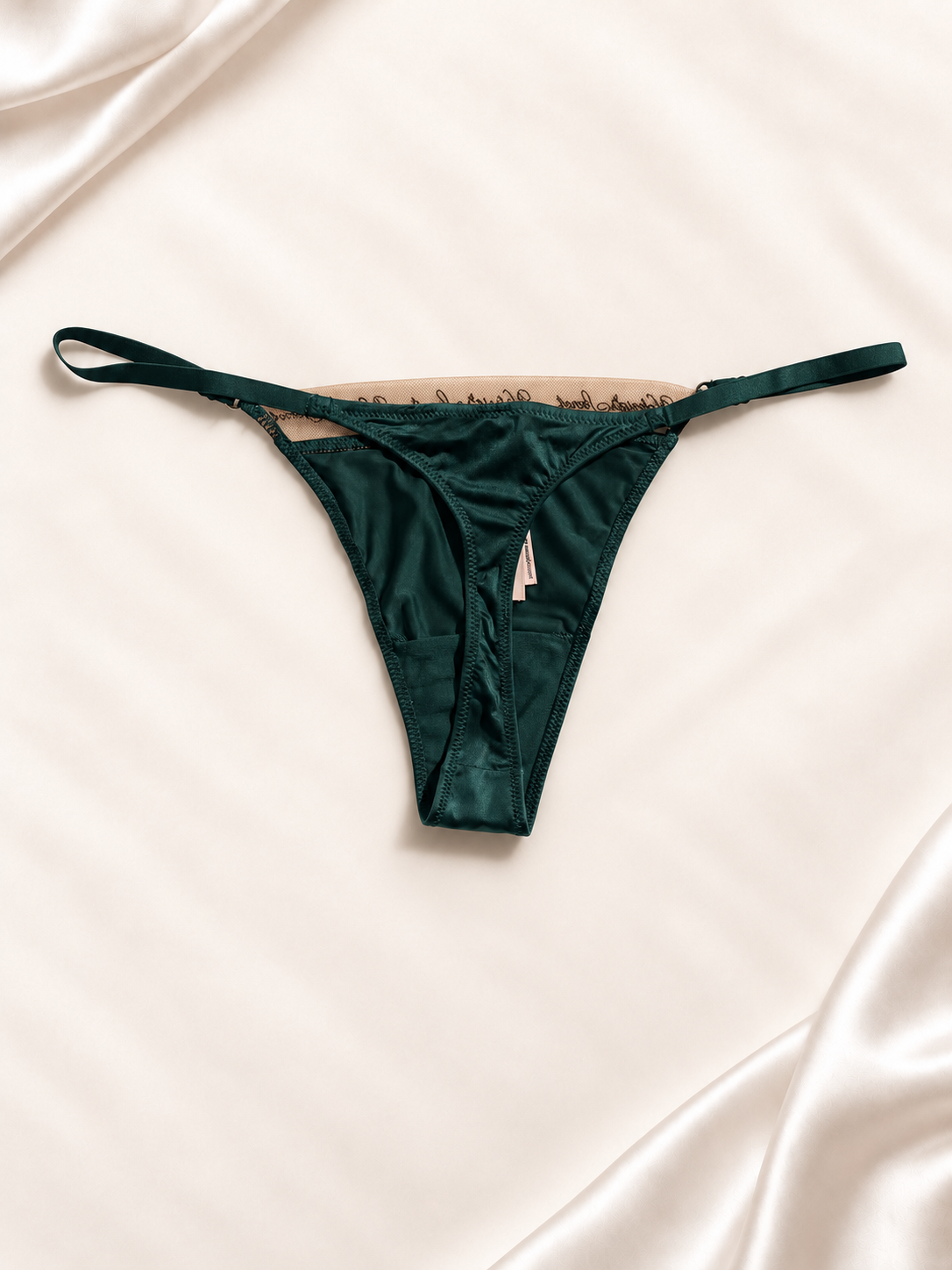 Dorso de Panti V'S verde oscuro con banda de tul