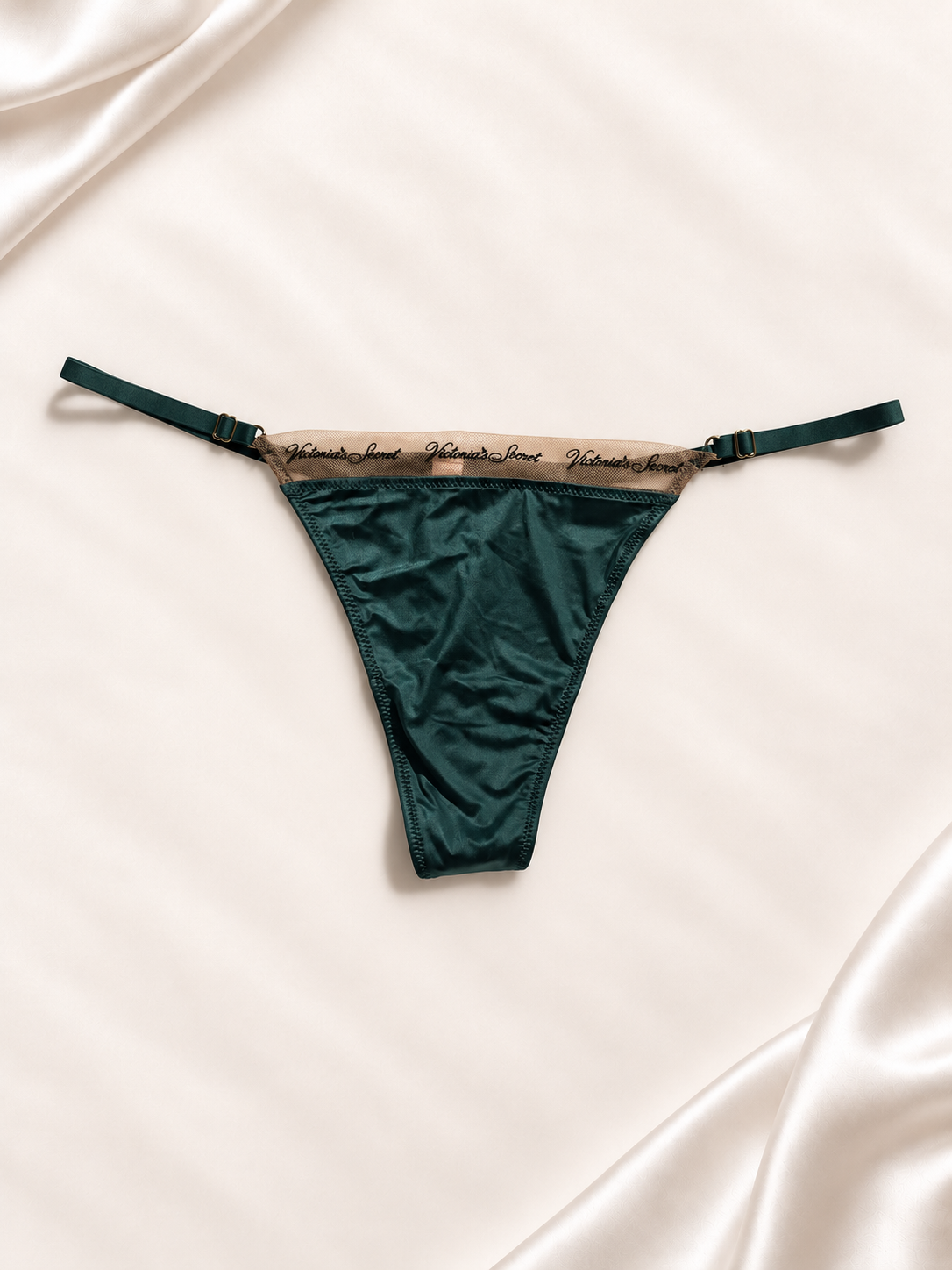 Frente de Panti V'S verde oscuro con banda de tul