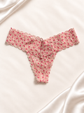 Frente de Panti V'S rosa floral de encaje