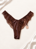 Panti V'S Satin & Lace Chocolate, frente