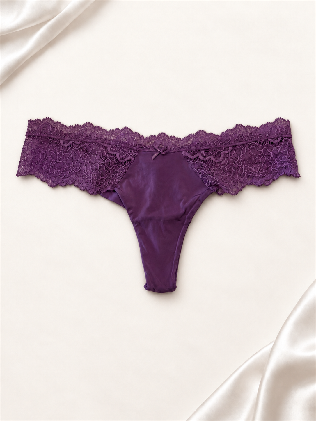 Panti V'S Satin & Lace Púrpura, vista frontal