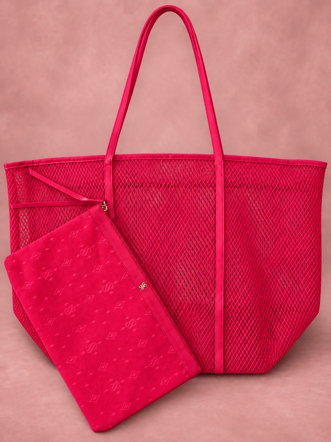 Tote V'S Fucsia Mesh con sombra, dorso