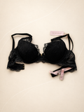 Corpiño V'S Love Cloud Negro con Encaje Floral, frente