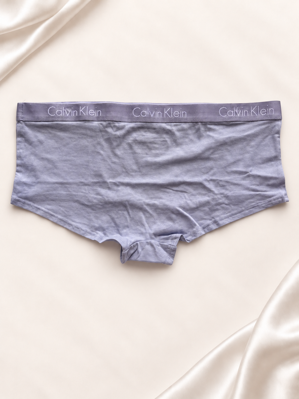 Panti Calvin Klein Lila de corte short con banda logo, vista frontal