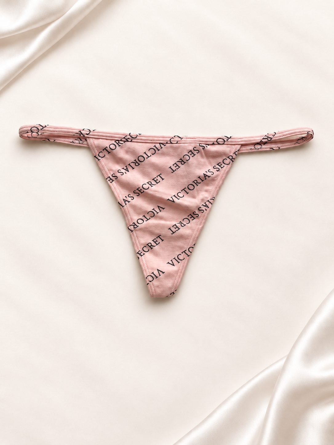 Panti V'S Rosa con estampado de logo, vista frontal