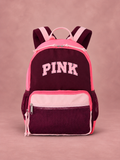 Frente de mochila PINK bordó con detalles rosa