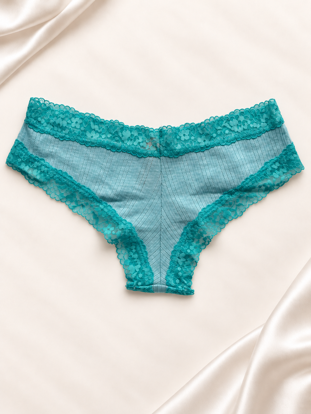 Panti V'S Turquesa con encaje, dorso