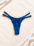 Frente de Panti V'S azul eléctrico con tiras dobles