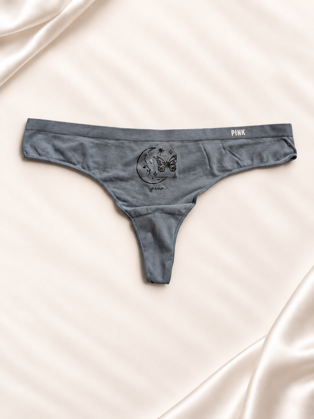 Frente de Panti PINK gris de corte tanga