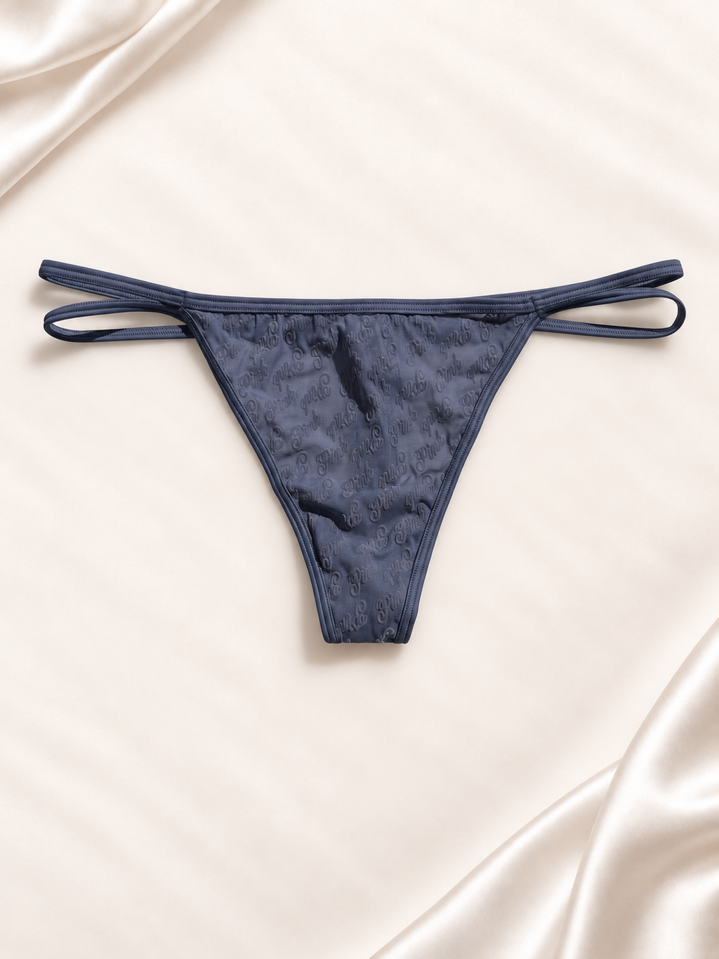 Frente de Panti V'S gris azulado con tiras dobles