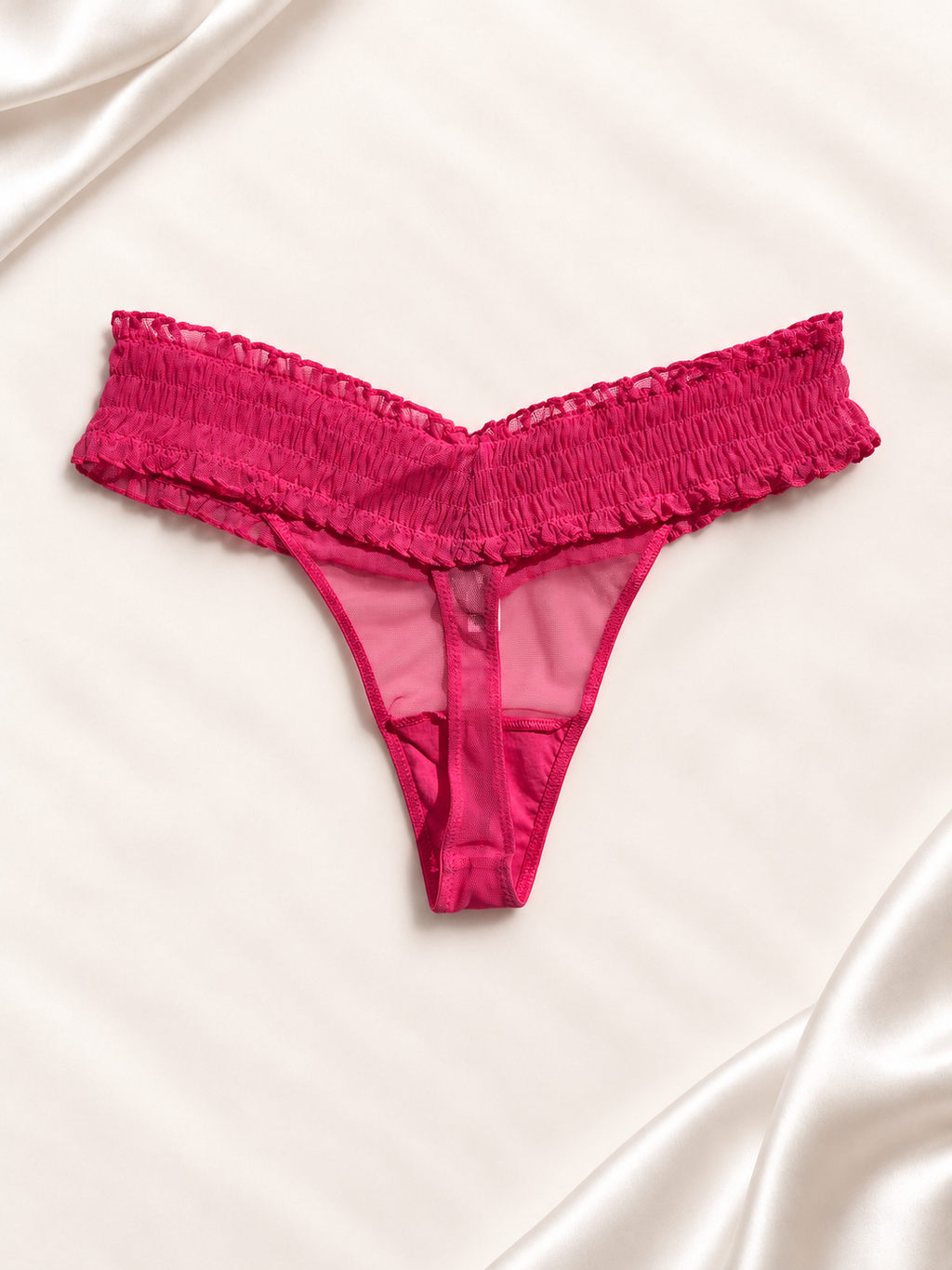 Dorso de Panti V'S fucsia con cintura de encaje