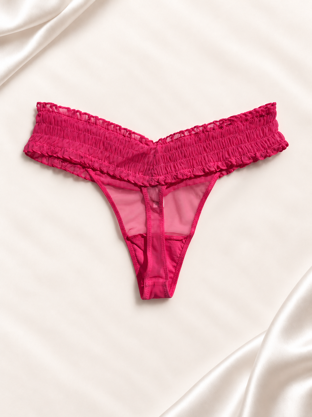 Dorso de Panti V'S fucsia con cintura de encaje