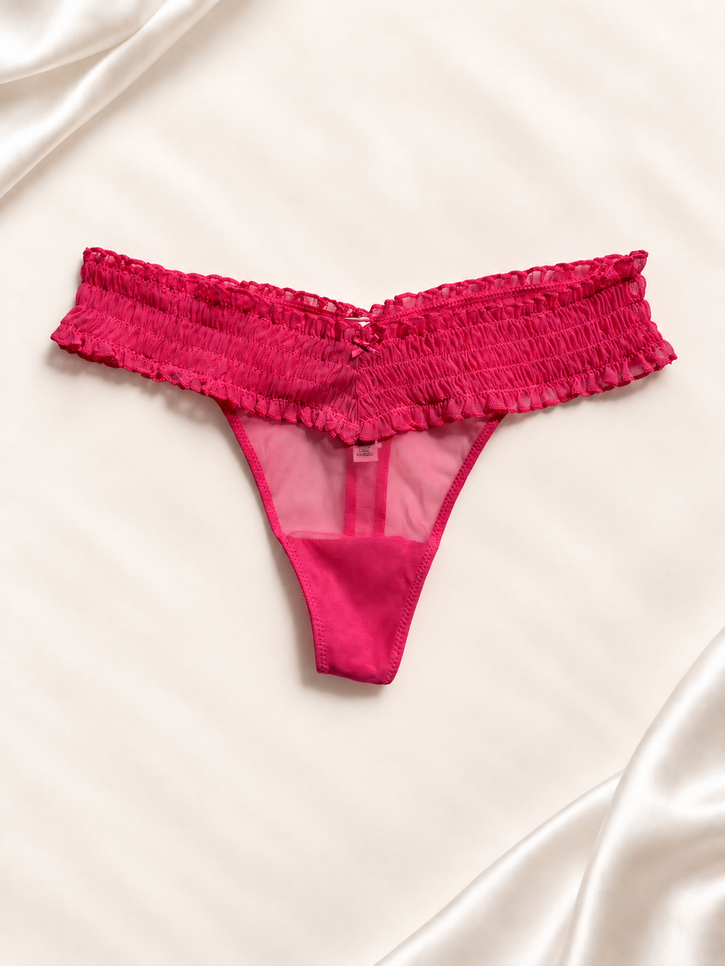 Frente de Panti V'S fucsia con cintura de encaje