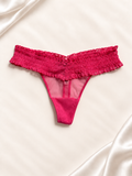 Frente de Panti V'S fucsia con cintura de encaje