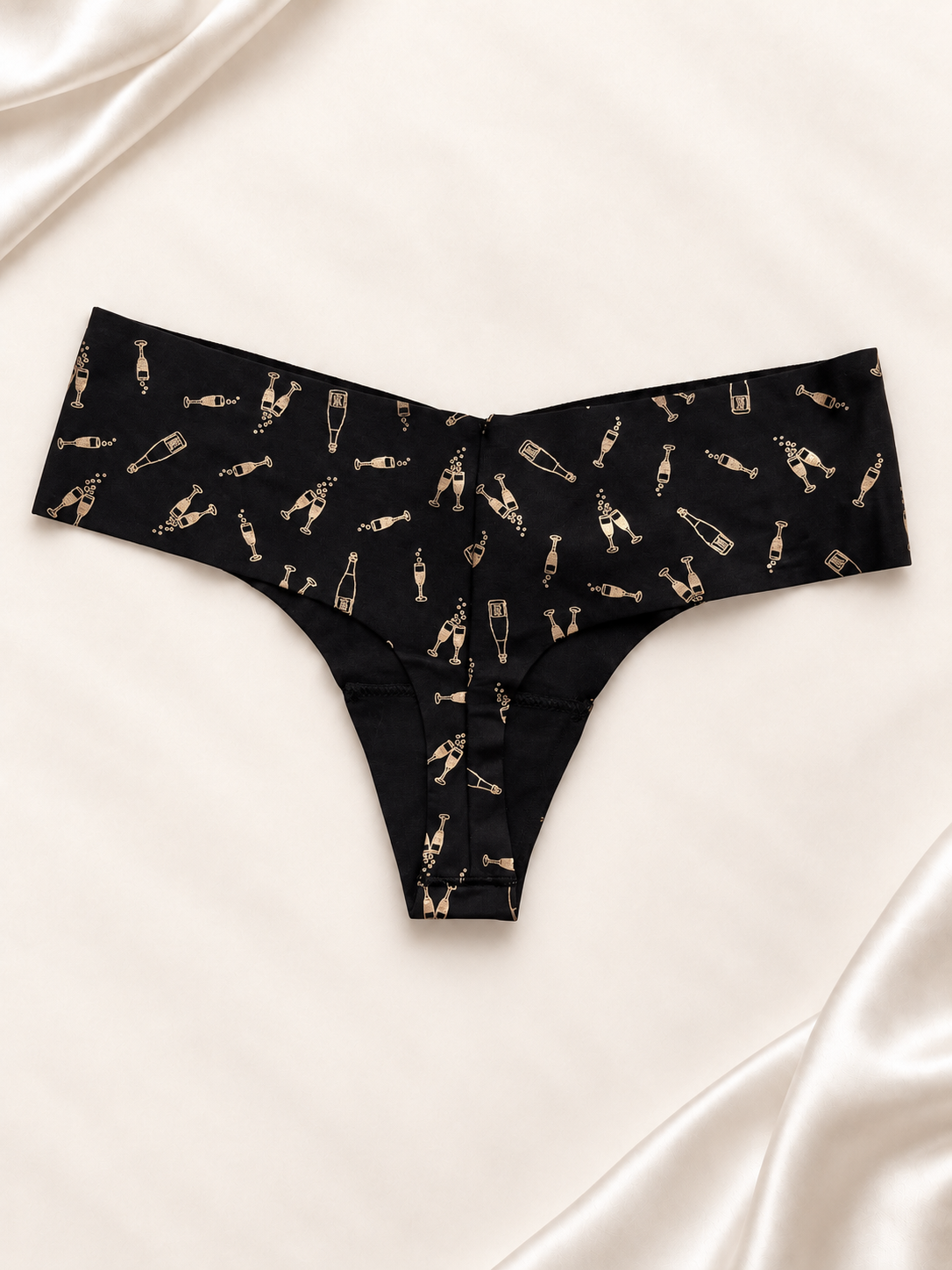 Panti V'S Negro con estampado dorado, dorso