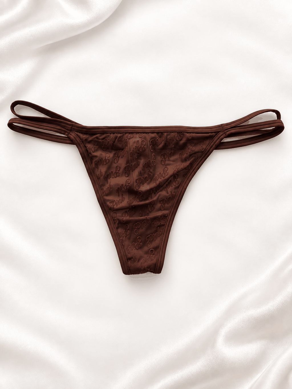 Panti Chocolate de Tul Estampado, vista posterior