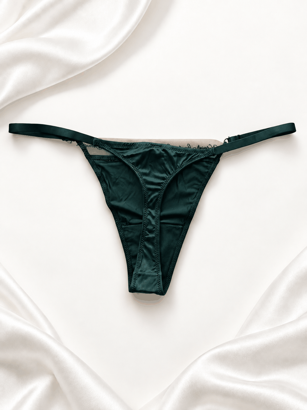 Panti Verde Esmeralda Satinado, vista posterior