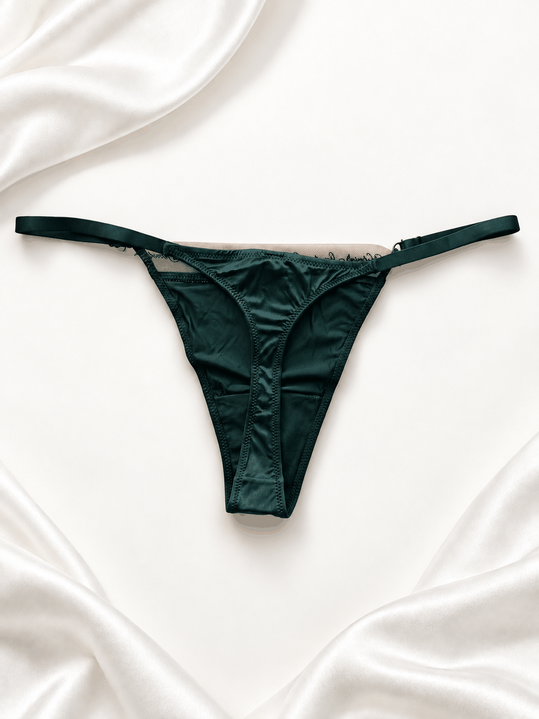 Panti Verde Esmeralda Satinado, vista posterior