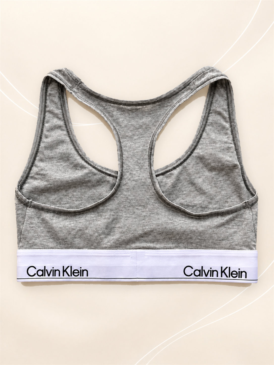 Top deportivo Calvin Klein gris melange - dorso