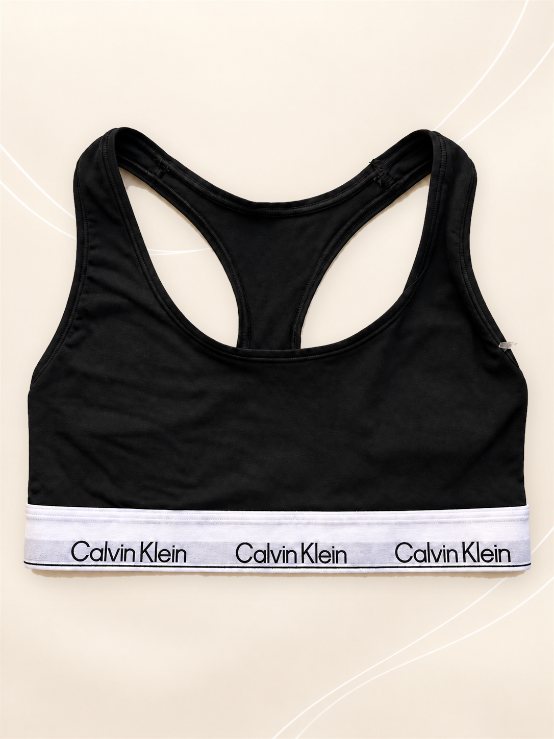 Top deportivo Calvin Klein negro - frente