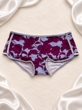 Panti bóxer floral bordó, frente