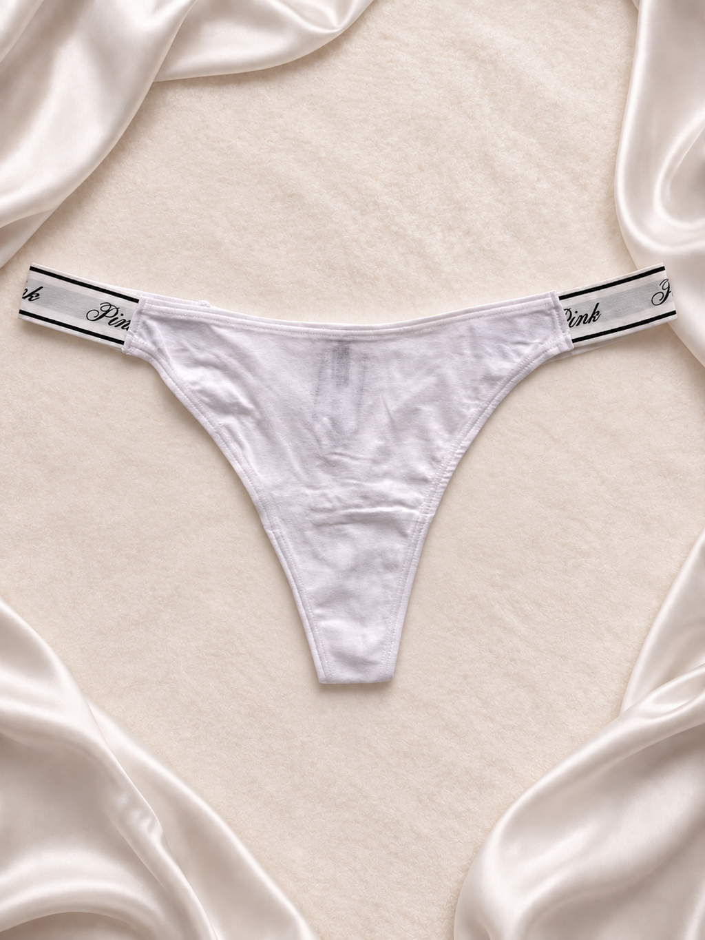 Panti Pink con Cintura Logomanía Blanco, vista posterior