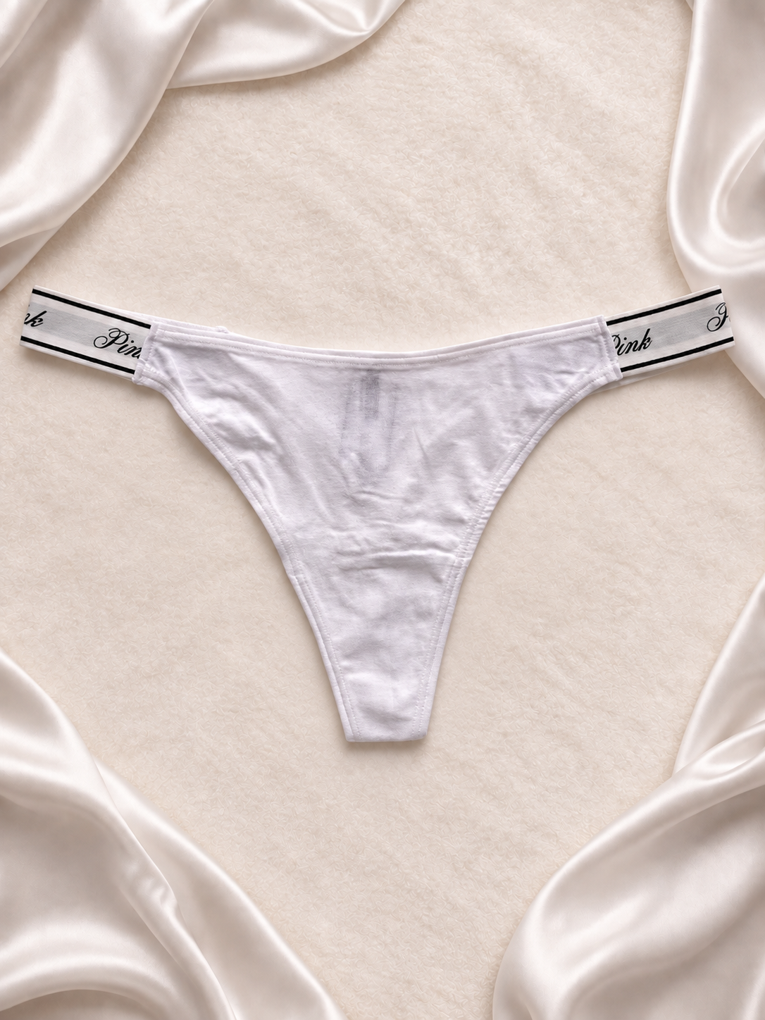 Panti Pink con Cintura Logomanía Blanco, vista posterior