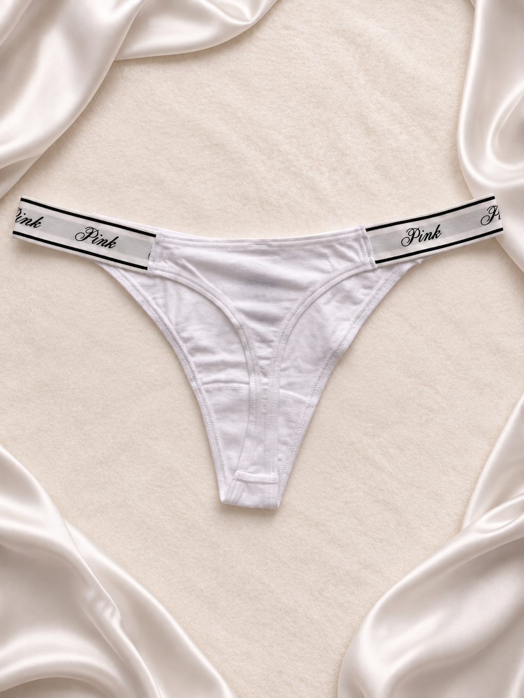 Panti Pink con Cintura Logomanía Blanco, vista frontal