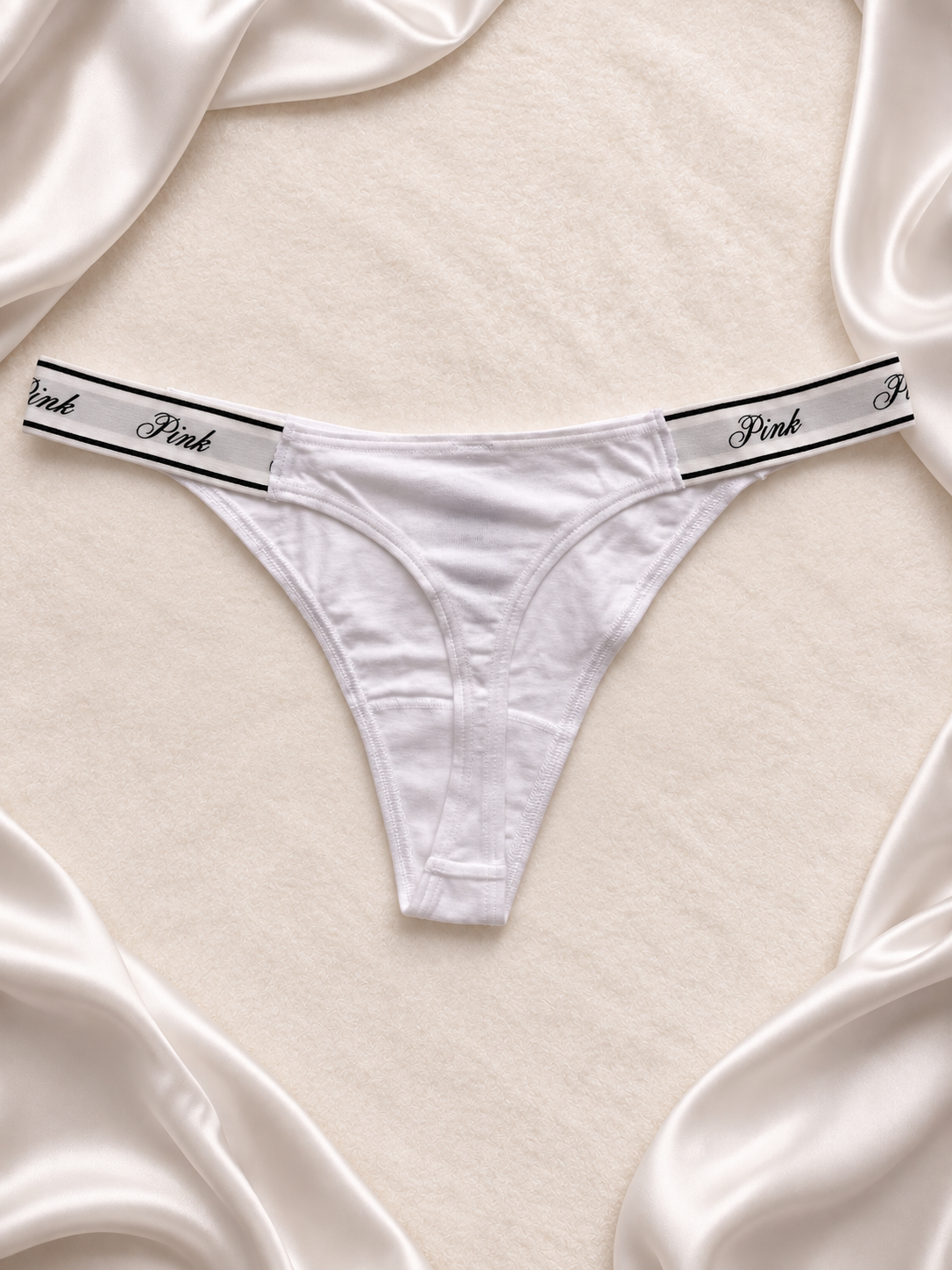 Panti Pink con Cintura Logomanía Blanco, vista frontal