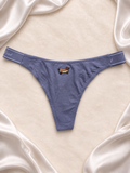 Panti Pink gris con perrito bordado, vista dos