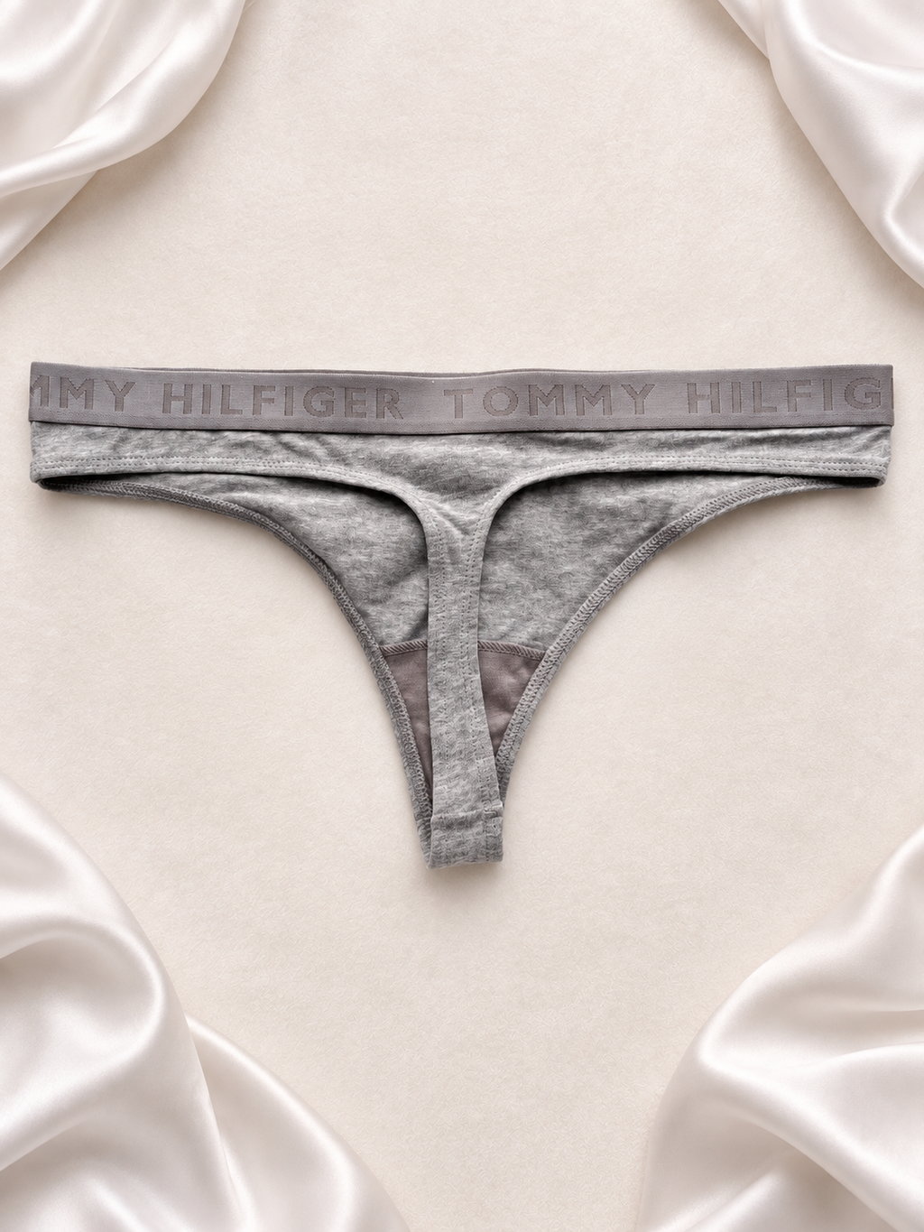 Panti Tommy Hilfiger gris melange, frente