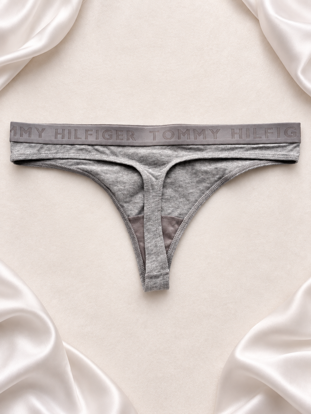 Panti Tommy Hilfiger gris melange, frente